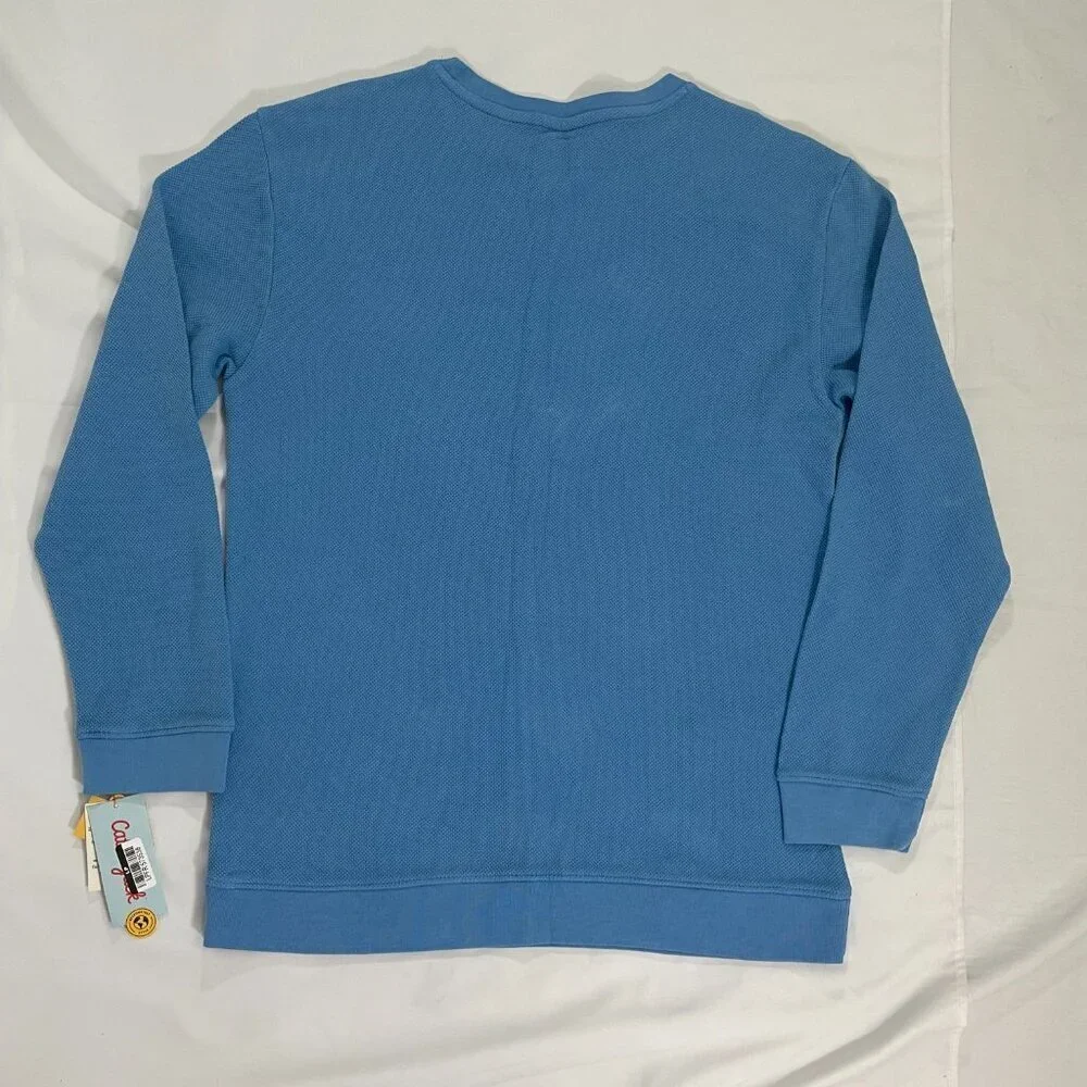 NWT. Cat & Jack. Casual light blue sweater size XL (14). Made in INDIA.